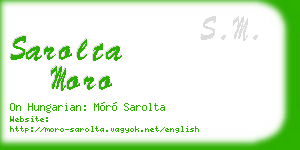 sarolta moro business card