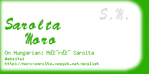 sarolta moro business card